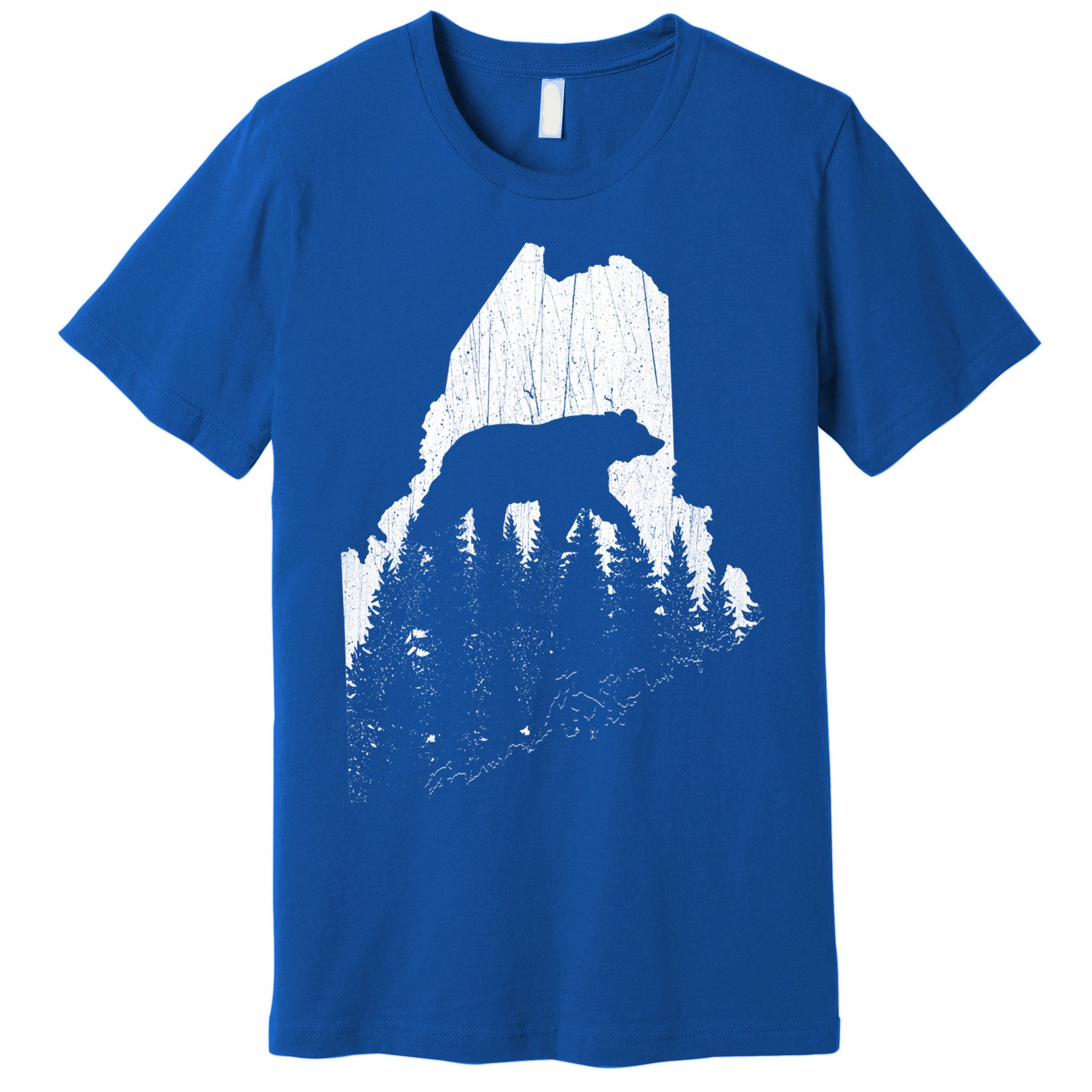 Hunting Gift For Maine Bear Pine Forest Outdoors Gift Premium T-Shirt