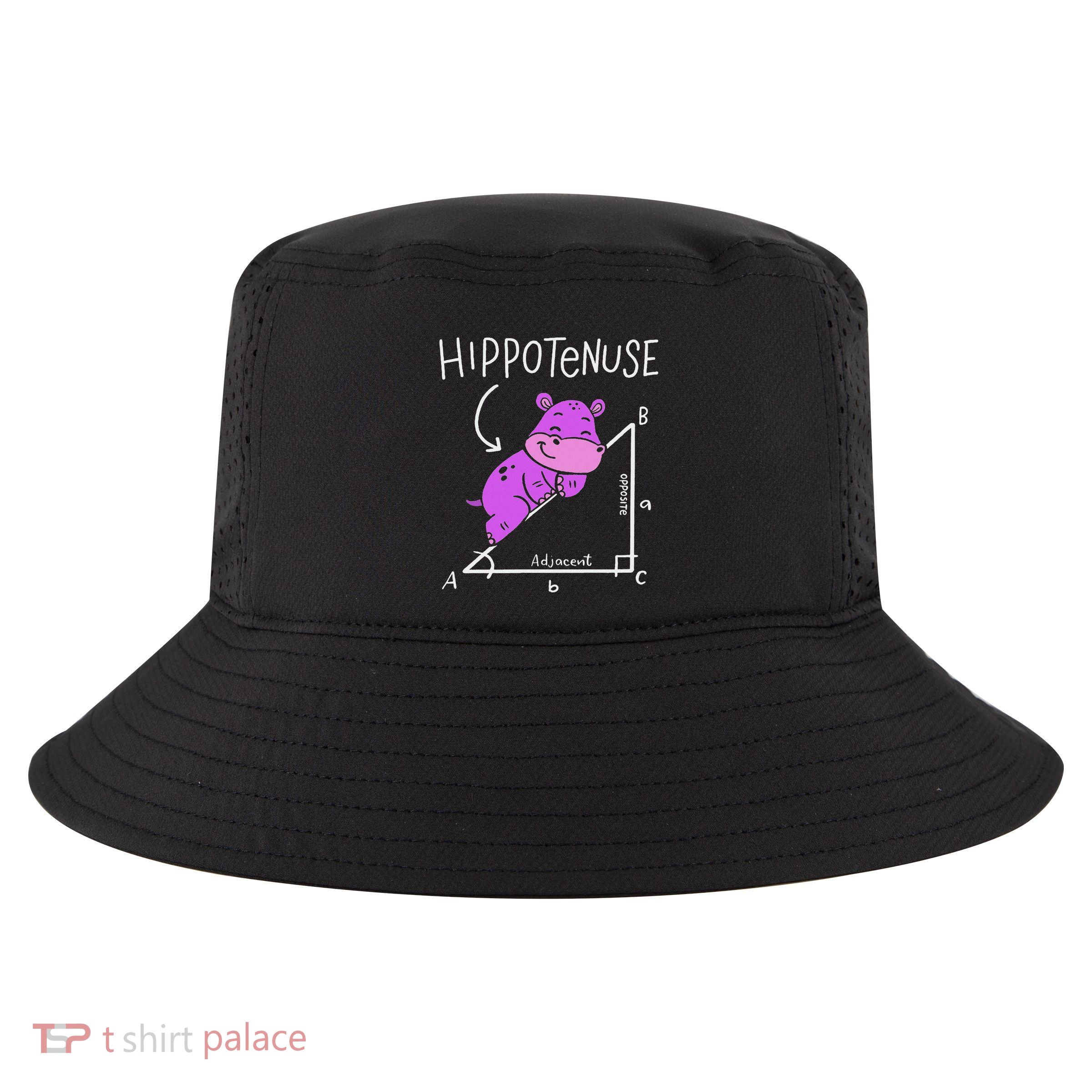 Hippopotamus Geometry Funny Math Lover Hypotenuse Cool Comfort Performance Bucket Hat