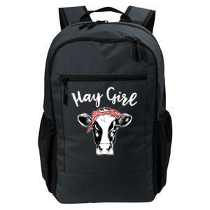 Hay Girl Farmer Gift Cattle Cow Lovers Daily Commute Backpack