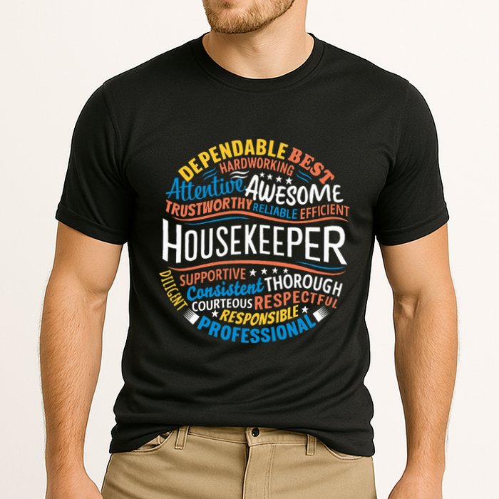 Housekeeper Gifts Funny Housekeeping Week Appreciation Cooling Performance Crew T-Shirt