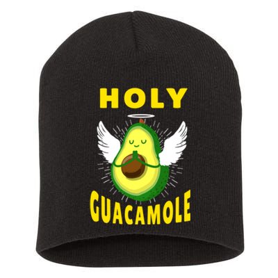 Holy Guacamole For New Avocado Lover Short Acrylic Beanie