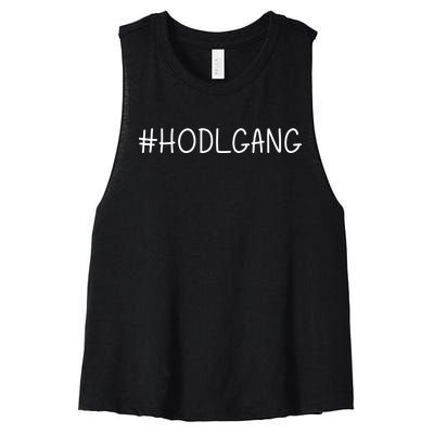 Hodl Gang Funny Crypto Gift Women's Racerback Cropped Tank