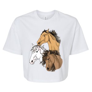 Horse Gifts For Girl Horse Shirts Women Love Riding Bella+Canvas Jersey Crop Tee