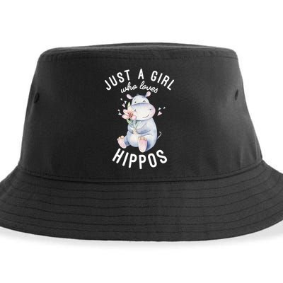 Hippo Gift For Girls Hippo Lover Gift Cute Hippo Cute Gift Sustainable Bucket Hat