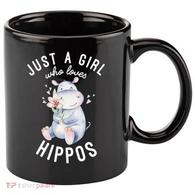 Hippo Gift For Girls Hippo Lover Gift Cute Hippo Cute Gift 11oz C Handle Ceramic Mug