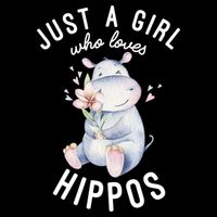Hippo Gift For Girls Hippo Lover Gift Cute Hippo Cute Gift Flat Bill Trucker Hat