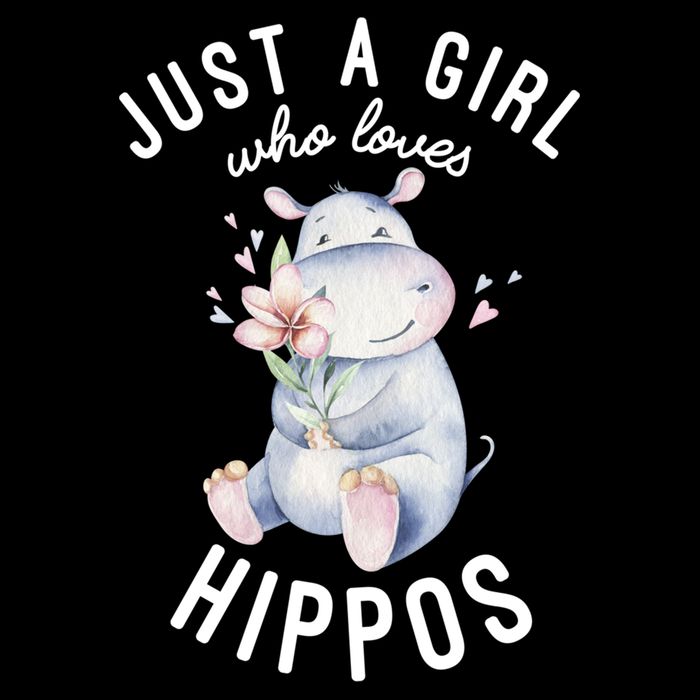 Hippo Gift For Girls Hippo Lover Gift Cute Hippo Cute Gift Flat Bill Trucker Hat