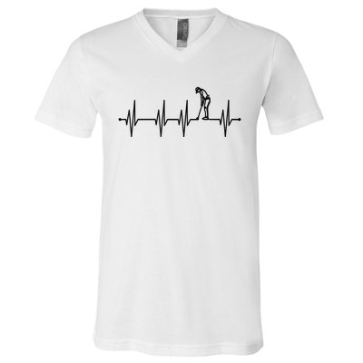 Heartfrequency Golfsport for Golfers V-Neck T-Shirt