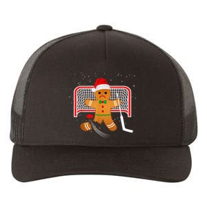 Hockey Goalie Funny Christmas Gingerbread Man Goalie Shirt Yupoong Adult 5-Panel Trucker Hat