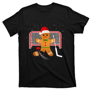 Hockey Goalie Funny Christmas Gingerbread Man Goalie Shirt T-Shirt