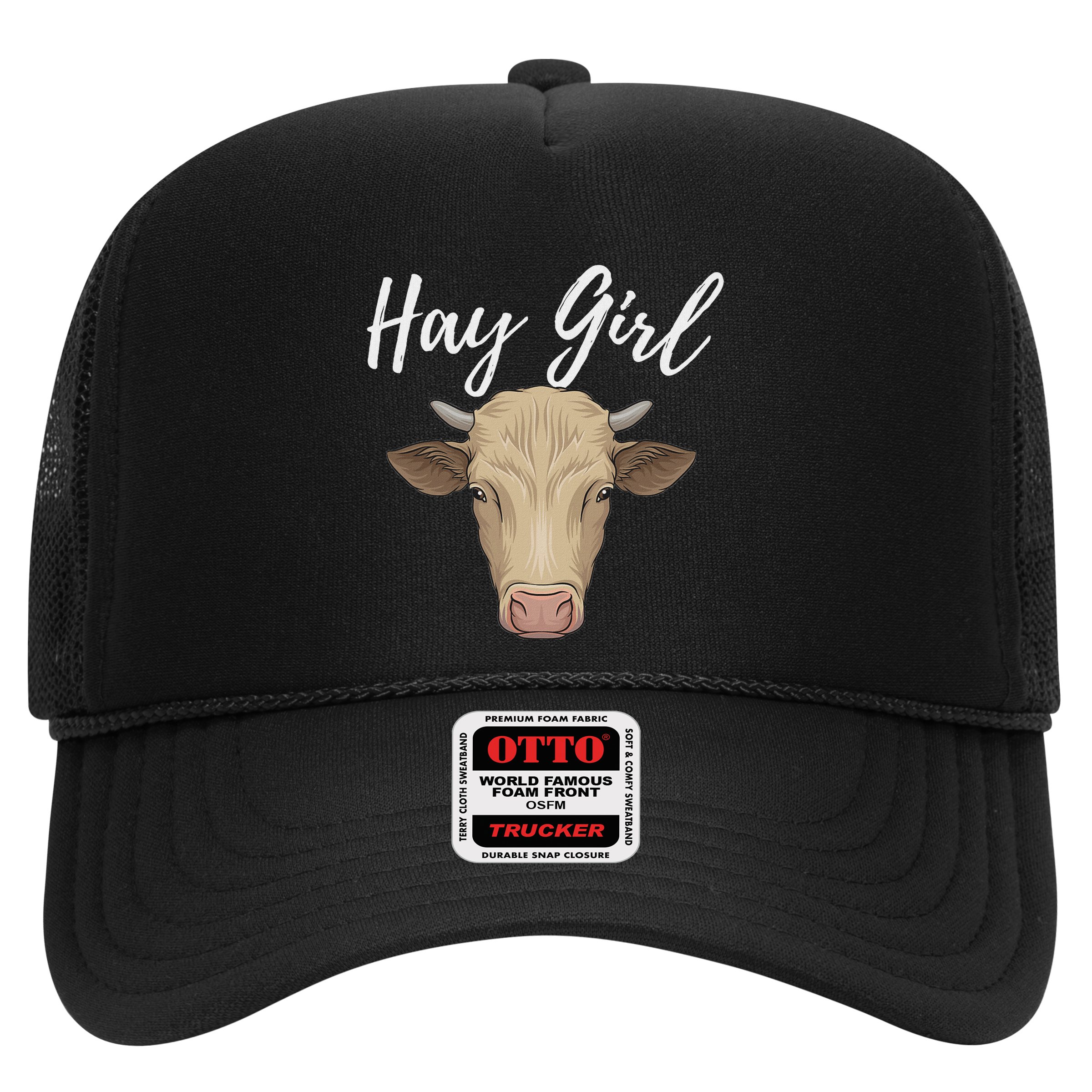 Hay Girl Funny Cow Lover Famer Cattle Ranch Farming Hat