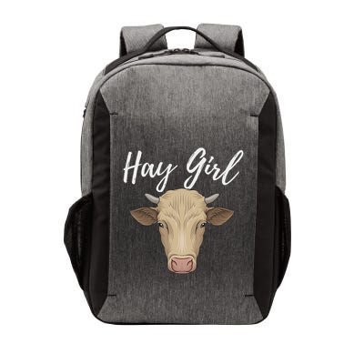 Hay Girl Funny Cow Lover Famer Cattle Ranch Farming Vector Backpack