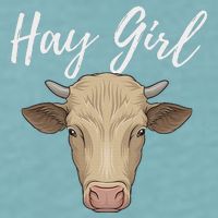 Hay Girl Funny Cow Lover Famer Cattle Ranch Farming Sueded Cloud Jersey T-Shirt
