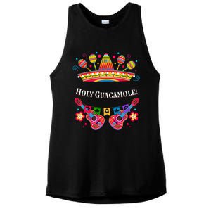 Holy Guacamole Funny Guac Humor Avocado Cinco De Mayo Gift Ladies PosiCharge Tri-Blend Wicking Tank