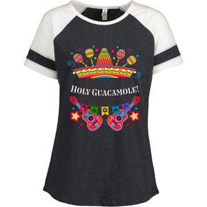 Holy Guacamole Funny Guac Humor Avocado Cinco De Mayo Gift Enza Ladies Jersey Colorblock Tee