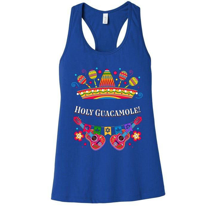 Holy Guacamole Funny Guac Humor Avocado Cinco De Mayo Gift Women's Racerback Tank