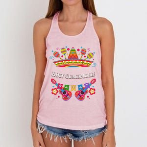 Holy Guacamole Funny Guac Humor Avocado Cinco De Mayo Gift Women's Knotted Racerback Tank