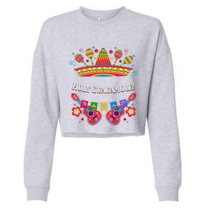 Holy Guacamole Funny Guac Humor Avocado Cinco De Mayo Gift Cropped Pullover Crew