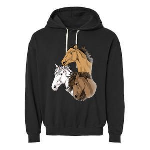 Horse Gifts For G 10 12 Horse Women Love Riding Garment-Dyed Fleece Hoodie