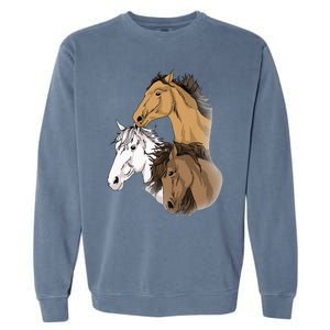 Horse Gifts For G 10 12 Horse Women Love Riding Garment-Dyed Sweatshirt