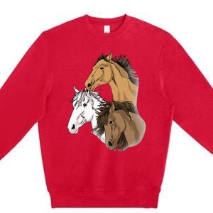 Horse Gifts For G 10 12 Horse Women Love Riding Premium Crewneck Sweatshirt