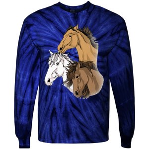 Horse Gifts For G 10 12 Horse Women Love Riding Tie-Dye Long Sleeve Shirt