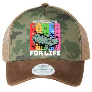 Hardcode Gamer For Life Funny Gaming Cool Gift Legacy Tie Dye Trucker Hat