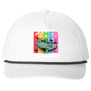 Hardcode Gamer For Life Funny Gaming Cool Gift Snapback Five-Panel Rope Hat