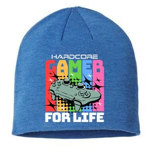 Hardcode Gamer For Life Funny Gaming Cool Gift Sustainable Beanie