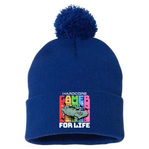 Hardcode Gamer For Life Funny Gaming Cool Gift Pom Pom 12in Knit Beanie