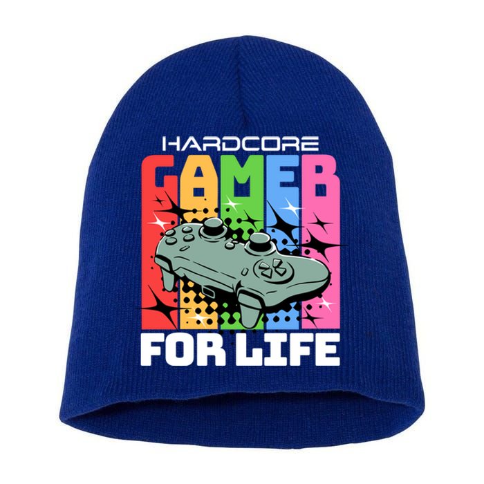 Hardcode Gamer For Life Funny Gaming Cool Gift Short Acrylic Beanie