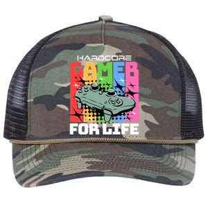 Hardcode Gamer For Life Funny Gaming Cool Gift Retro Rope Trucker Hat Cap