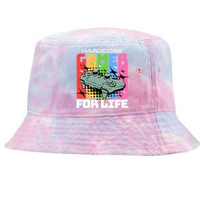 Hardcode Gamer For Life Funny Gaming Cool Gift Tie-Dyed Bucket Hat