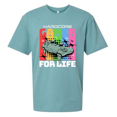 Hardcode Gamer For Life Funny Gaming Cool Gift Sueded Cloud Jersey T-Shirt