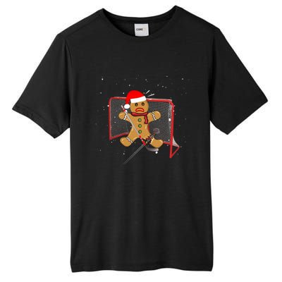 Hockey Goalie Funny Christmas Gift Gingerbread Goalie Meaningful Gift Tall Fusion ChromaSoft Performance T-Shirt