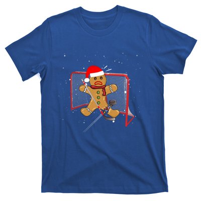 Hockey Goalie Funny Christmas Gift Gingerbread Goalie Meaningful Gift T-Shirt