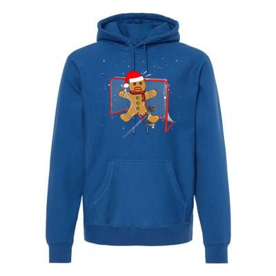 Hockey Goalie Funny Christmas Gift Gingerbread Goalie Meaningful Gift Premium Hoodie