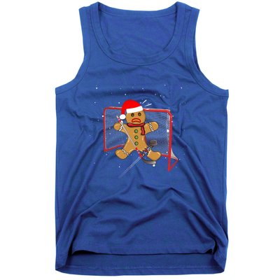 Hockey Goalie Funny Christmas Gift Gingerbread Goalie Meaningful Gift Tank Top