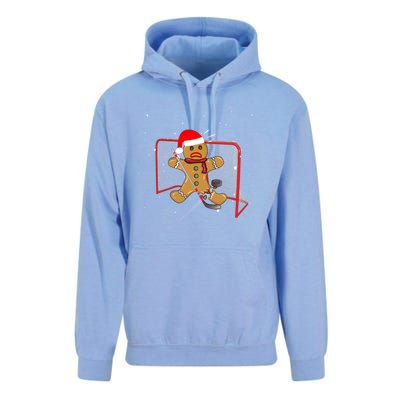 Hockey Goalie Funny Christmas Gift Gingerbread Goalie Meaningful Gift Unisex Surf Hoodie