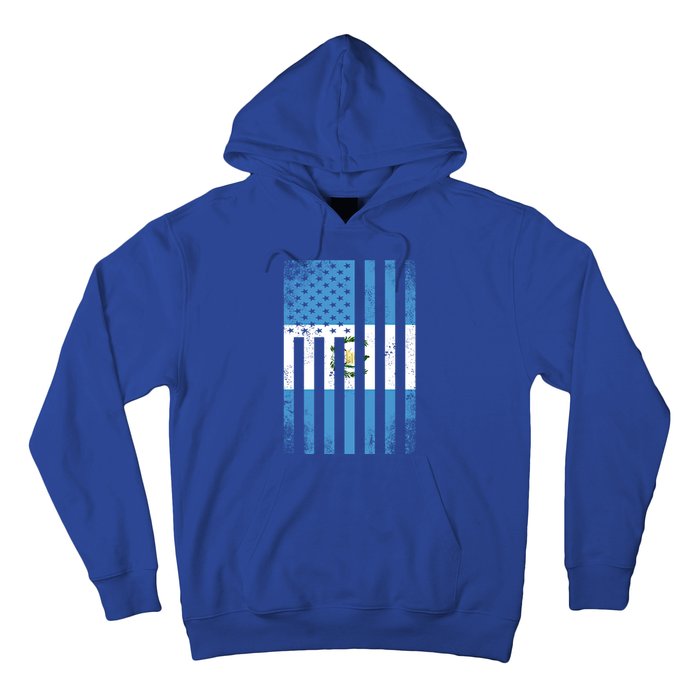 Half Guatemalan Flag Vintage American Inside Me Usa Gift Cute Gift Hoodie