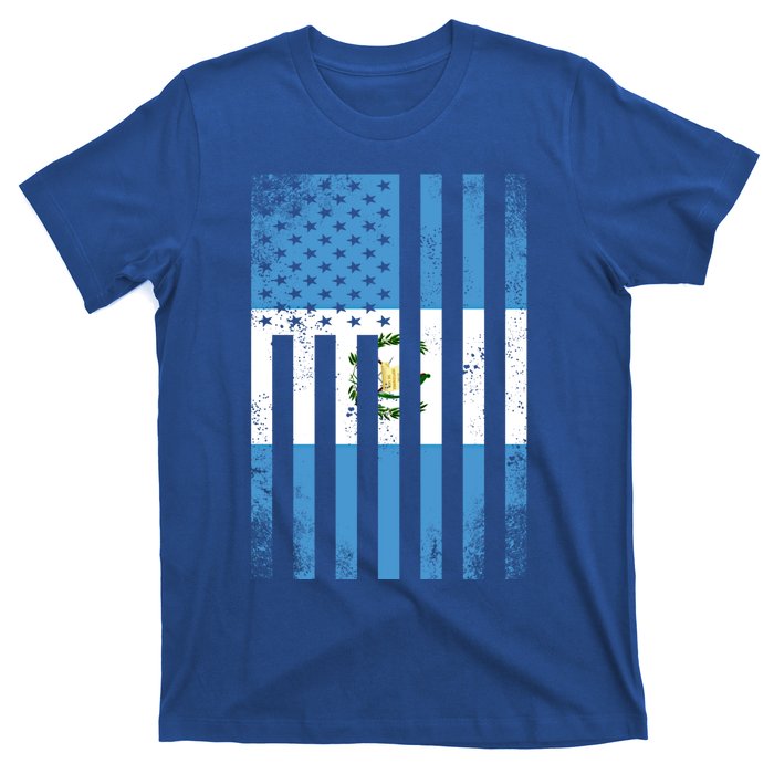 Half Guatemalan Flag Vintage American Inside Me Usa Gift Cute Gift T-Shirt