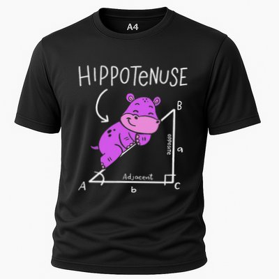 Hippopotamus Geometry Funny Math Lover Hypotenuse Costume Cooling Performance Crew T-Shirt