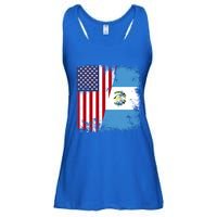 Half Guatemalan Flag Vintage Guatemala Usa Gift Cool Gift Ladies Essential Flowy Tank