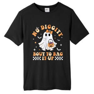 Halloween Ghost Funny No Diggity Bout To Bag It Up Spooky Tall Fusion ChromaSoft Performance T-Shirt