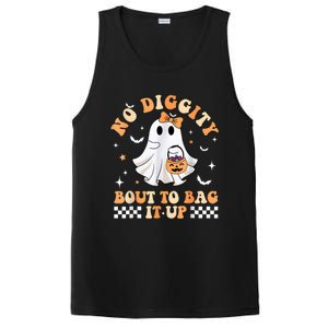 Halloween Ghost Funny No Diggity Bout To Bag It Up Spooky PosiCharge Competitor Tank