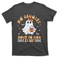 Halloween Ghost Funny No Diggity Bout To Bag It Up Spooky T-Shirt