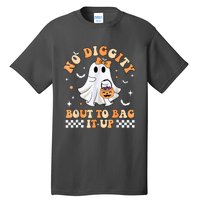 Halloween Ghost Funny No Diggity Bout To Bag It Up Spooky Tall T-Shirt