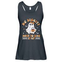 Halloween Ghost Funny No Diggity Bout To Bag It Up Spooky Ladies Essential Flowy Tank