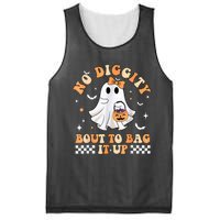 Halloween Ghost Funny No Diggity Bout To Bag It Up Spooky Mesh Reversible Basketball Jersey Tank