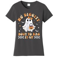 Halloween Ghost Funny No Diggity Bout To Bag It Up Spooky Women's T-Shirt